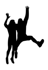 Jumping People Silhouette