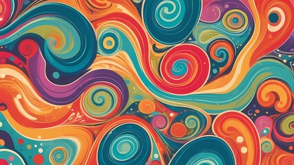 Fototapeta premium Colorful seamless pattern background design