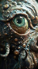 Close-Up of a Fantasy Creature's Eye