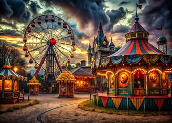 * haunted carnival creepy fairground