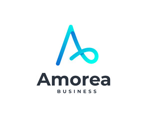 Letter A modern creative logo design vector illustration