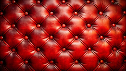 Vintage-style diamond-tufted upholstery in crimson, perfect for adding a touch of elegance to any space.
Deep red leather with circular button