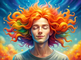 Obraz premium * Orange hair: color and mood/concept