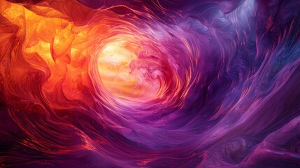 Naklejka premium Digital Fusion: Seamless Virtual Tunnel Experience in Vibrant 8K Detail.