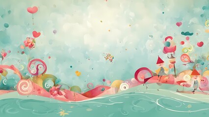 Obraz premium Illustration of season vintage floral background