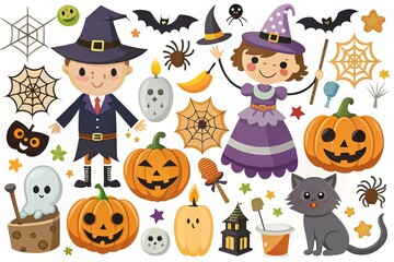 Fototapeta premium halloween clip art pack