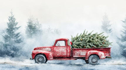 Red Truck Christmas Tree.