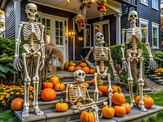 Halloween decoration ideas skeleton figures