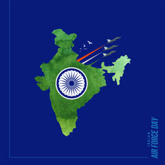 Indian Air Force Day, Air Force Day creative banner poster logo background web social media design vector illustration isolated.