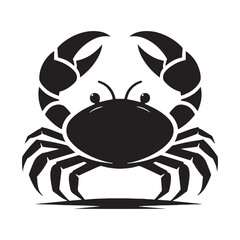 Creative crab silhouette for diverse artistic and media designs - Crab illustration - minimallest crab vector
