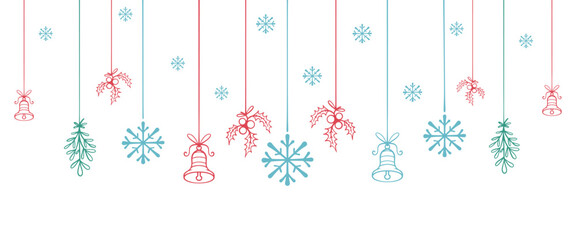 christmas tree decoration, christmas vector , christmas ball line art style illustration