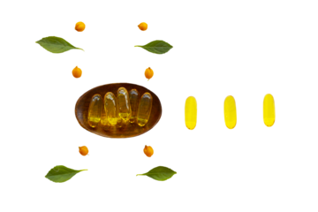 fish oils pills dietary supplement for health care of lifestyle arrangement flat lay style 