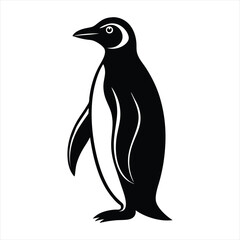 Penguin silhouette vector