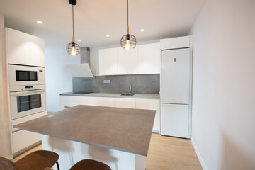modern kitchen in apartment