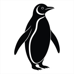 Penguin silhouette vector