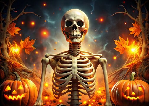 halloween skeleton design