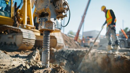 Construction Drill Close-up