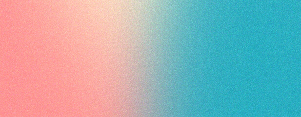 Abstract grainy gradient background with cyan and red colors, noise effect, banner poster cover design.