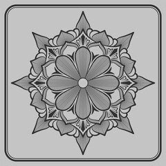 mandala ornament, round decorative design