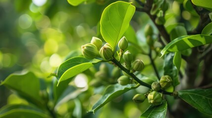 Green Buds on a Branch