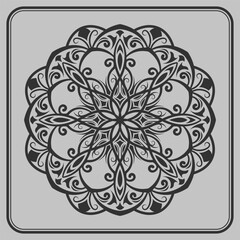 mandala ornament, round decorative design