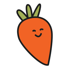 cute carrot icon transparent background