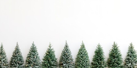 Obraz premium Winter holiday background with snow-covered trees