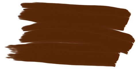 brown brush banner for text label_bread single illustration on transparency background