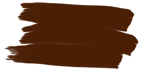 brown brush banner for text label_syrup single illustration on transparency background