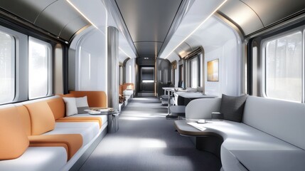 Obraz premium Luxury Train Interior Design