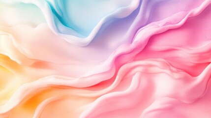 Obraz premium Delicate decorative strokes, muted gradient colors, fluid abstract design, watercolor style