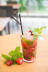 strawberry mojito cocktail
