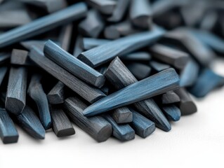 Fototapeta premium Blue Charcoal Sticks for Drawing and Sketching