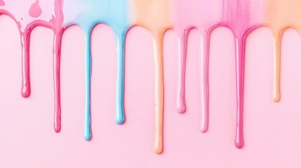 Soft paint drips, creative movement, light pastel tones, watercolor style