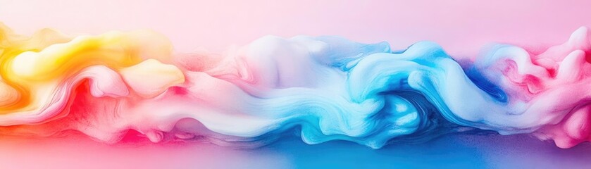 Obraz premium Soft pigments, drifting patterns, harmonious tones, watercolor style