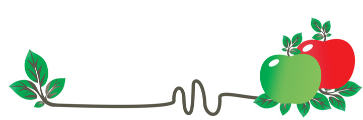 background with illustration apple