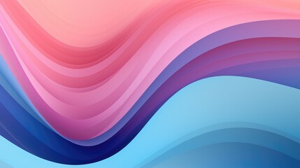 Obraz premium Abstract background with soft, flowing lines in shades of pink, purple, and blue. The colors blend seamlessly, creating a sense of movement and depth.
