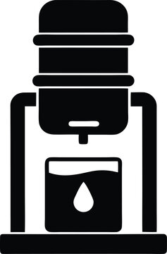 recommend clip art: Water cooler silhouette Vector Icon, Illustration on black and white.