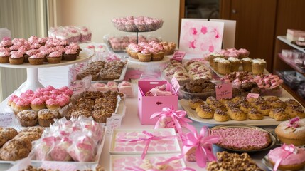 Bake for a Cause: Breast Cancer Awareness Fundraiser Table