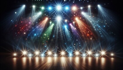 Naklejka premium Brighten Your Event with Colourful Stage Spotlights.