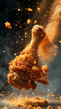 Delicious fried chicken , restaurants menu, chicken broast advertisement