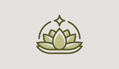 Leaf Flower Tree Monoline. Universal creative premium symbol. Vector sign icon logo template. Vector illustration