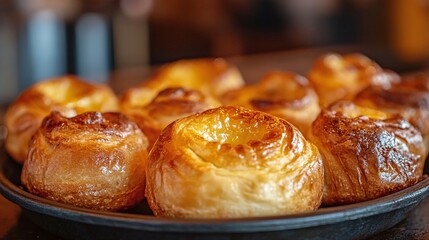 traditional yorkshire puddings baking recipe with golden crust fluffy interior classic british cuisine homemade dish delicious savory snack perfect accompaniment for dinner meal