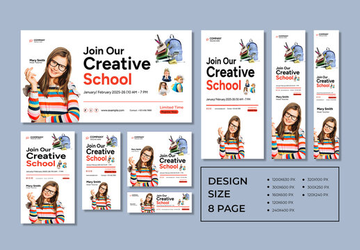 Education Web Banner Template Layout
