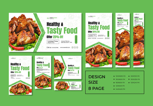 Food Web Banner Template Layout