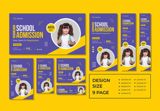 School Admission Web Banner Template