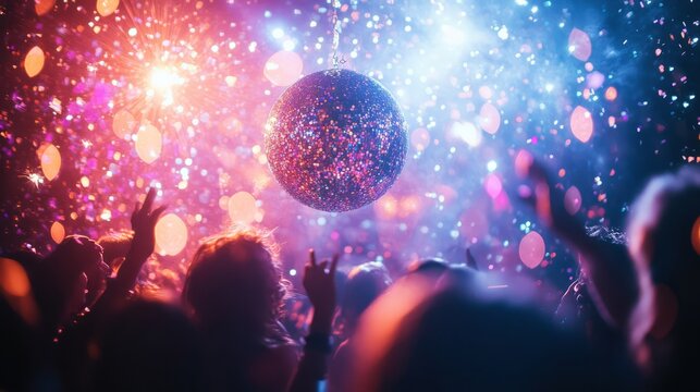 Glittering New Year's Eve Bash: Disco Ball Dance Party Under the Lights