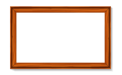 Wooden frame on gray background for decoration