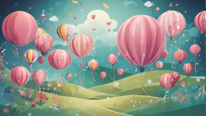 Illustration of season floral background design