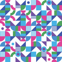 Geometrical Shapes Pattern Colorful Background Texture 